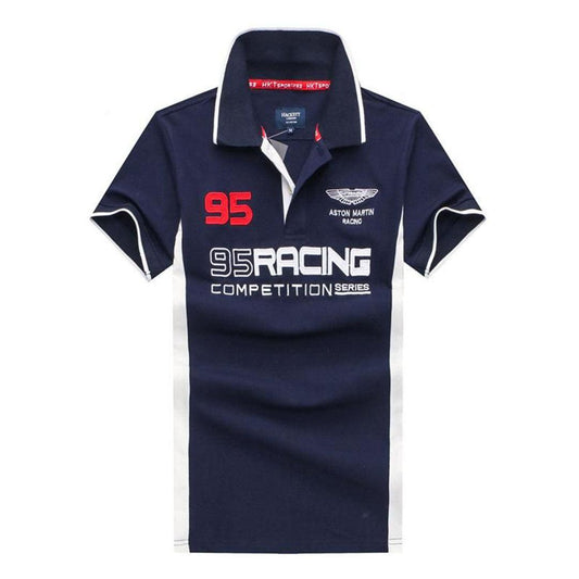 Aston Martin 95 Hacket NavyBlue Polo Shirt - Obeezi
