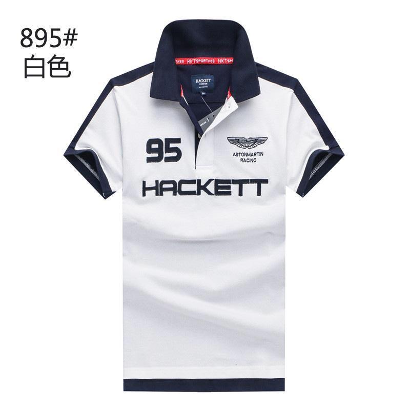 Aston Martin Racing 95 Hacket White and Blue Polo Shirt - Obeezi