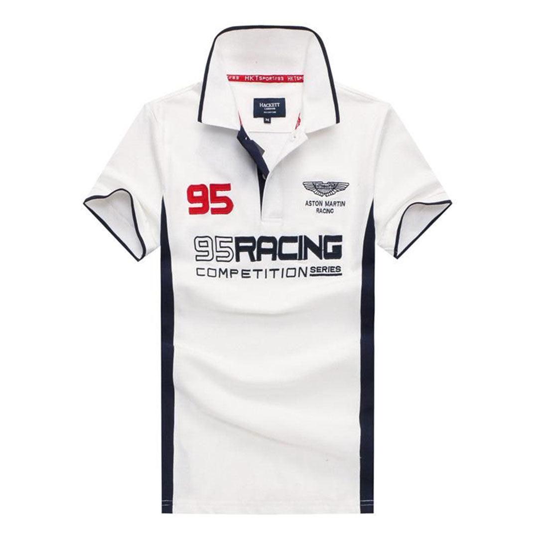 Aston Martin Racing 95 Hacket White Polo Shirt - Obeezi