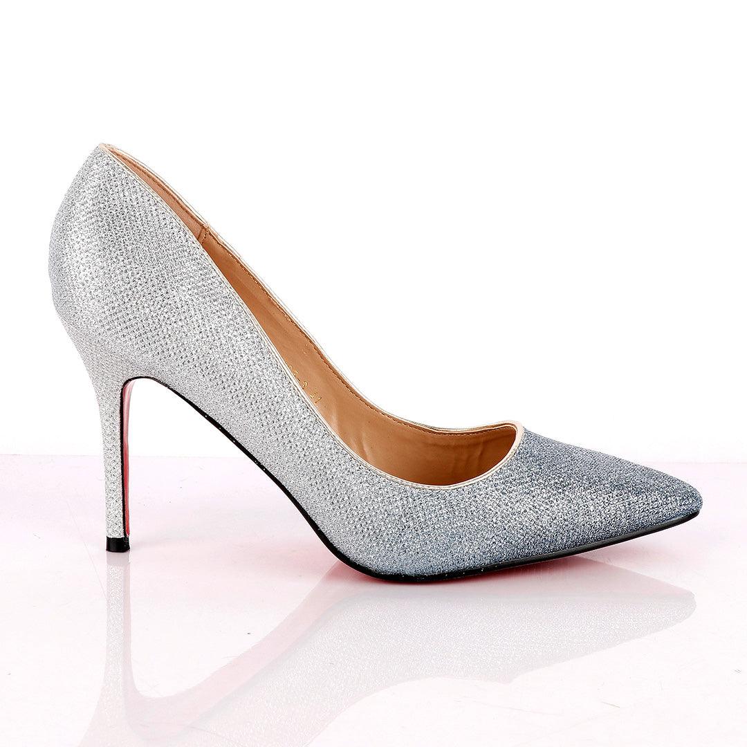 Atmosphere Silver Shiny Women's High Heel Shoe - Obeezi