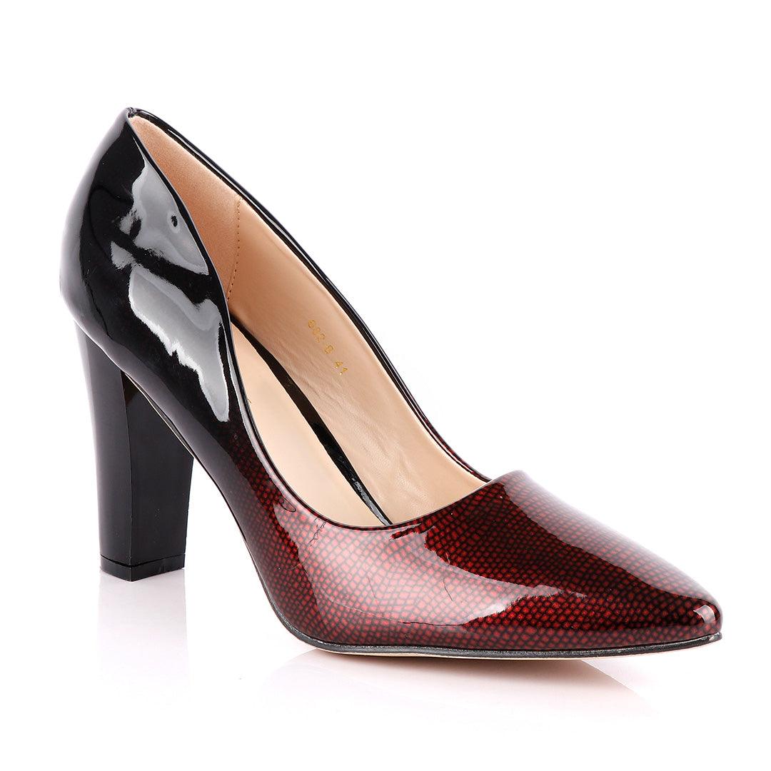 Atmosphere Wetlips Classic Red Thick High Heel Women's Shoe - Obeezi