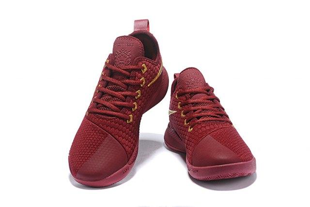 Attractive Lebron Witness 3 Burgundy Gold Sneaker - Obeezi