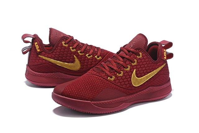 Attractive Lebron Witness 3 Burgundy Gold Sneaker - Obeezi
