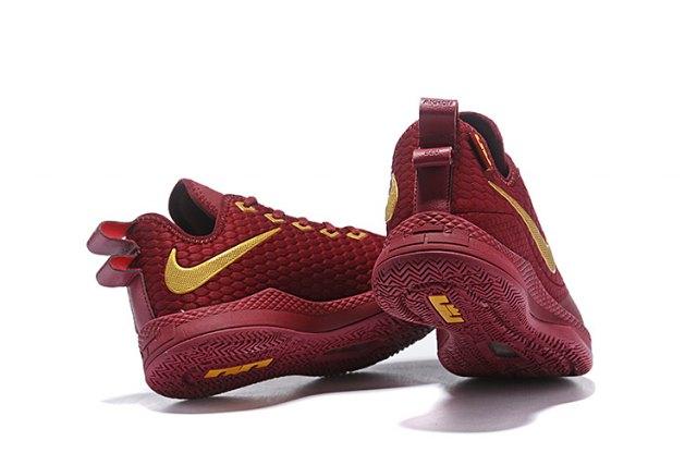 Attractive Lebron Witness 3 Burgundy Gold Sneaker - Obeezi