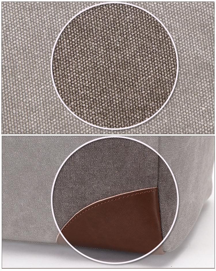 Authentic Unisex Leather And Canvass Mini Travelers Bag- Green - Obeezi.com