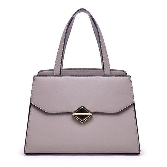 Avalynn Satchel Women Fashion Leather Bag - Grey - Obeezi.com
