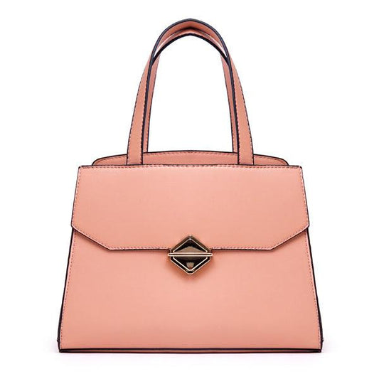 Avalynn Satchel Women Fashion Leather Bag - Pink - Obeezi.com
