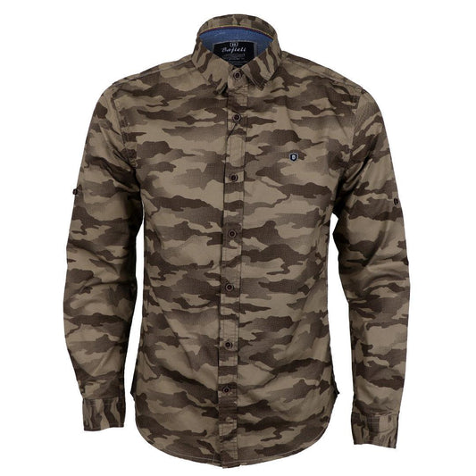 Badgley Camo Royal Designed Long Sleeve Shirt - Obeezi