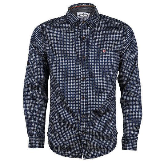 Badgley Dotted Well Styled Shirts-Blue - Obeezi