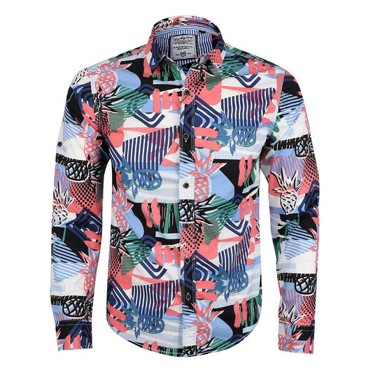 Badgley Executive Royal Multi-Designed Long Sleeve Shirt - Obeezi.com