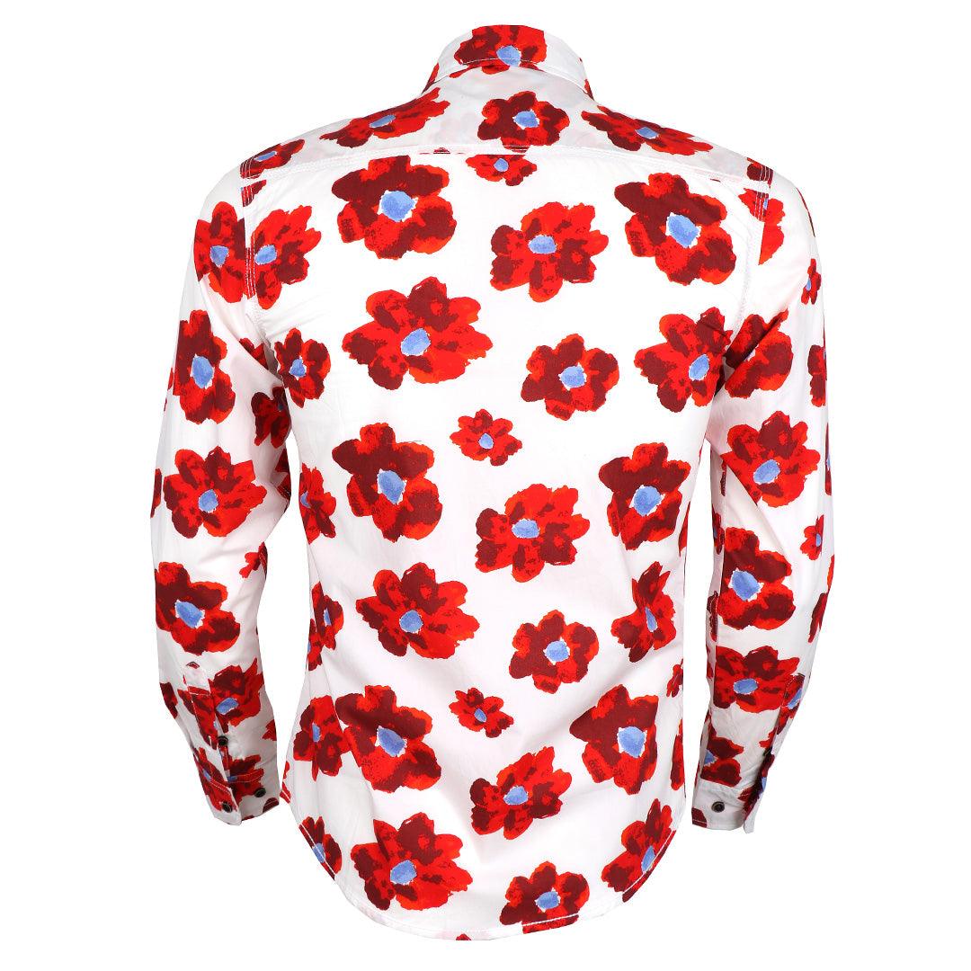 Badgley Men's Classic Flowered Designed LongSleeve Shirt - Obeezi