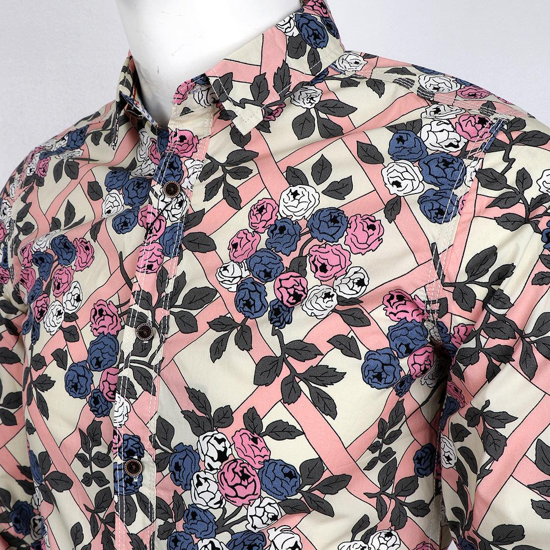 Badgley Mens Flowery Styled Shirts - Obeezi