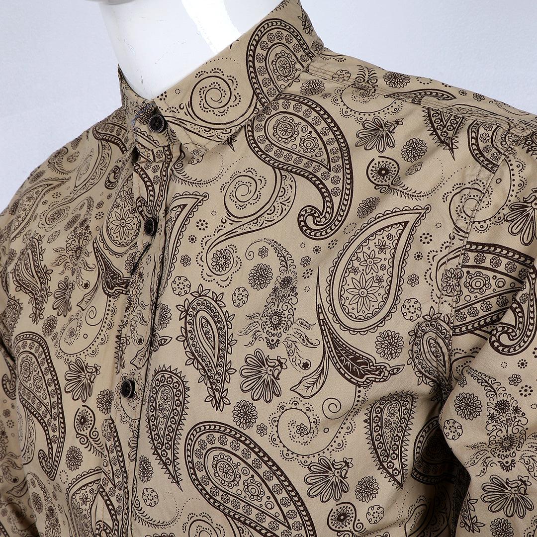 Badgley New York City Quality Finest Long Sleeve Shirt-Brown - Obeezi