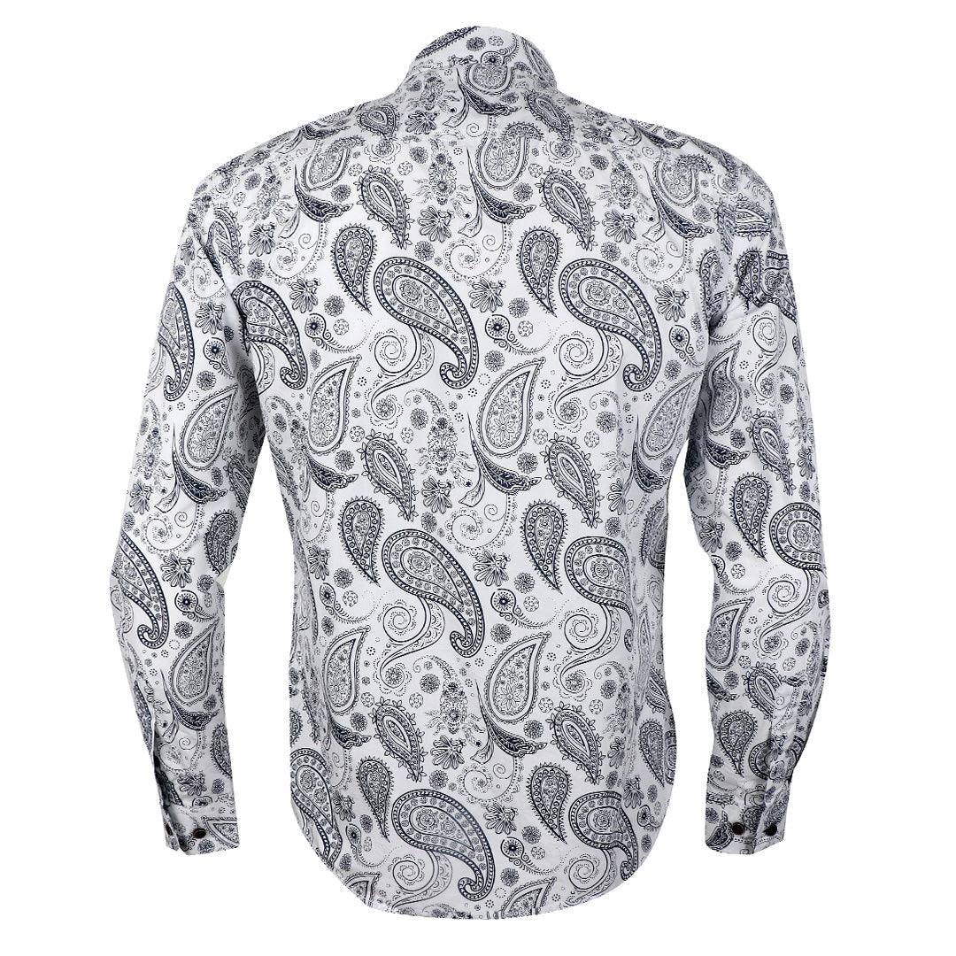 Badgley New York City Quality Finest Long Sleeve Shirt-White - Obeezi