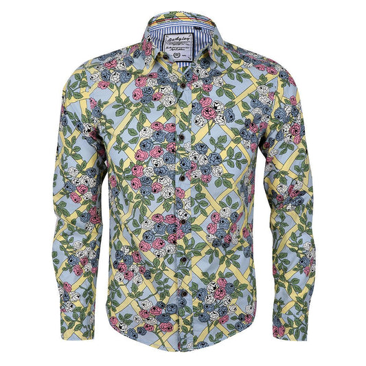 Badgley Rich Closet Floral Print Long Sleeve Shirt - Obeezi