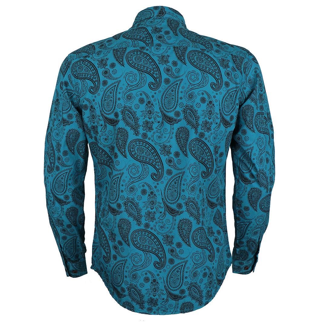 Badgley Rich Closet Trendy Blue Long Sleeve Shirt - Obeezi