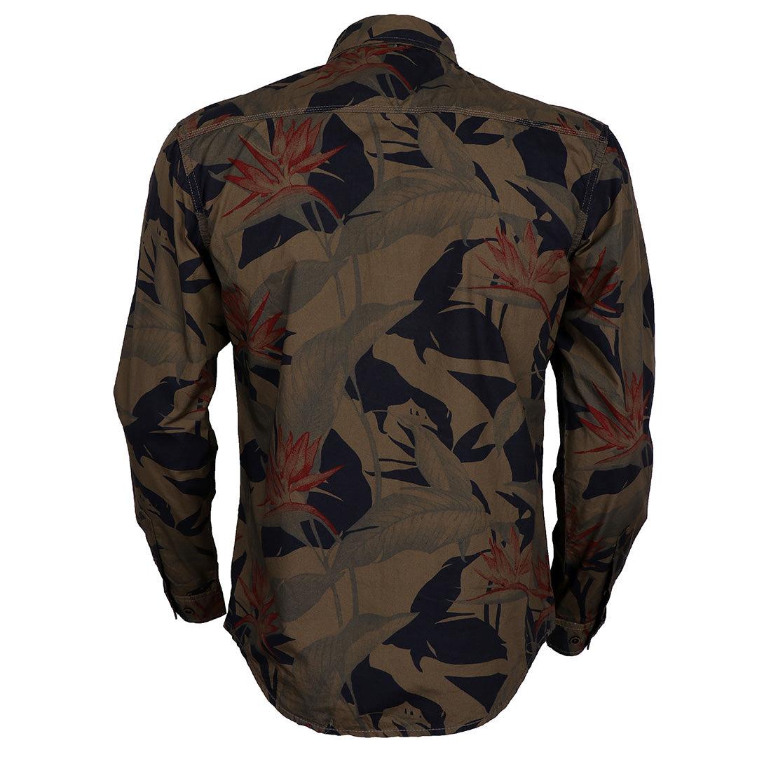 Bajiel Men's Printed Shirt Floral Long Sleeve Vintage Button Down - Obeezi