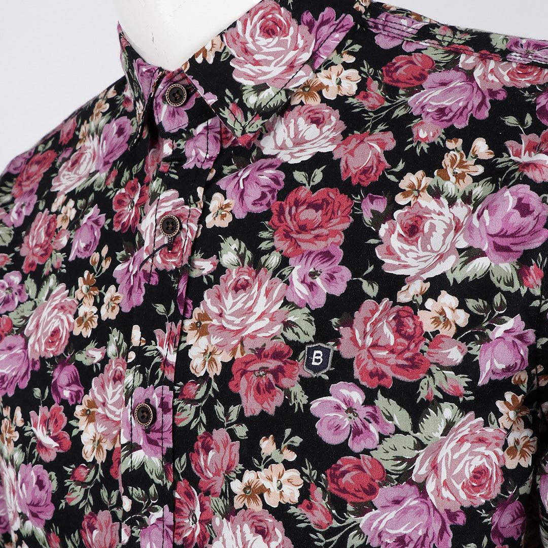 Bajiel Vintage Autumn Men's Floral Hawaiian Shirt - Obeezi