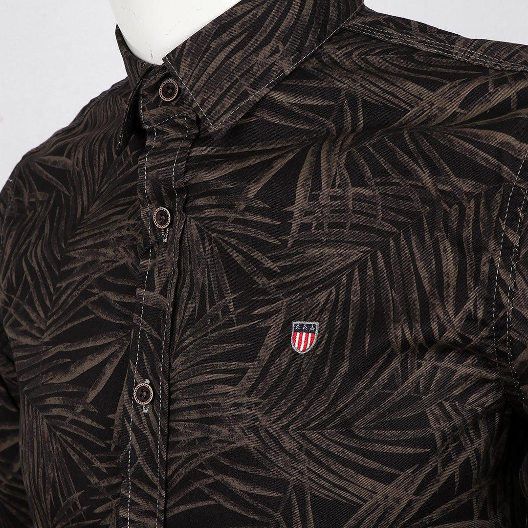 Bajieli Finest Quality Black and Brown Designed LongSleeve Shirt - Obeezi.com