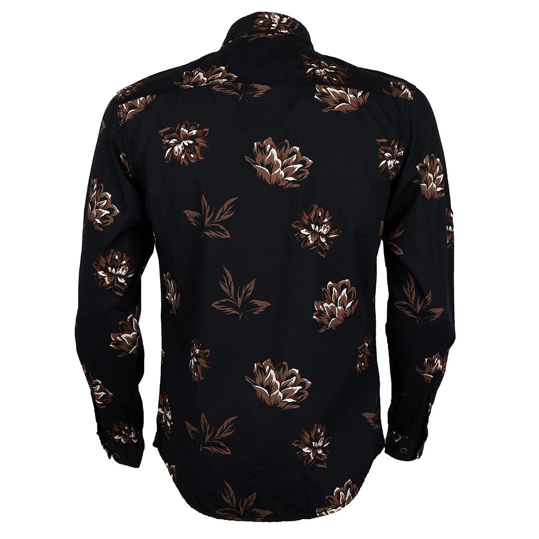 Bajieli Finest Quality Black and Brown Flowered Designed Shirt - Obeezi