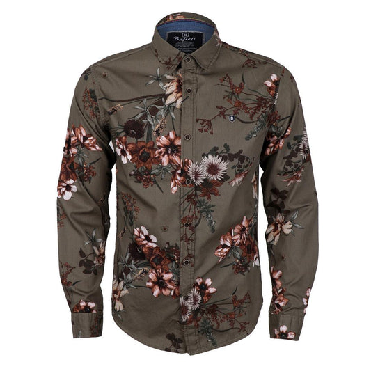 Bajieli Finest Quality Green Flowered Designed Shirt - Obeezi.com