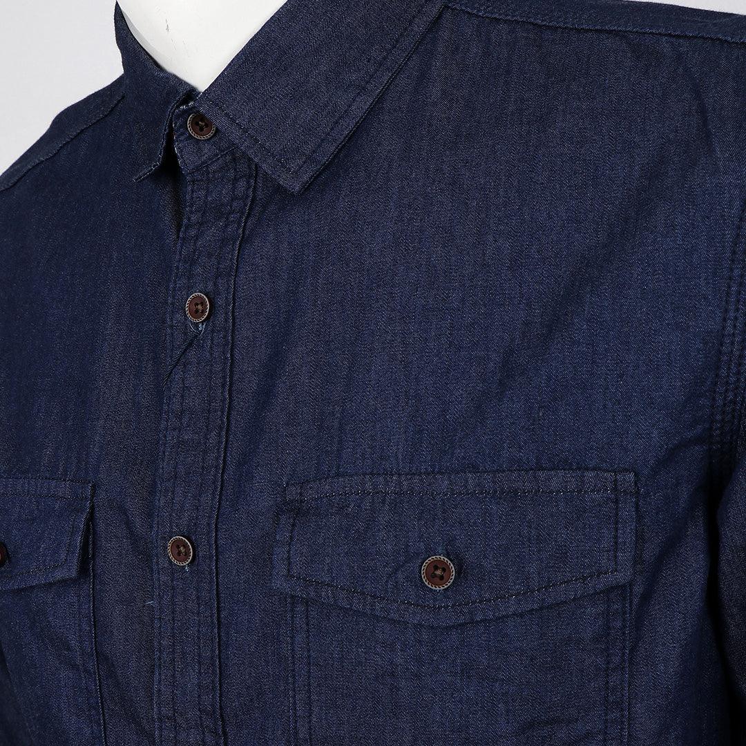 Bajieli Men's Long-sleeved Denim Jeans Shirt - Obeezi