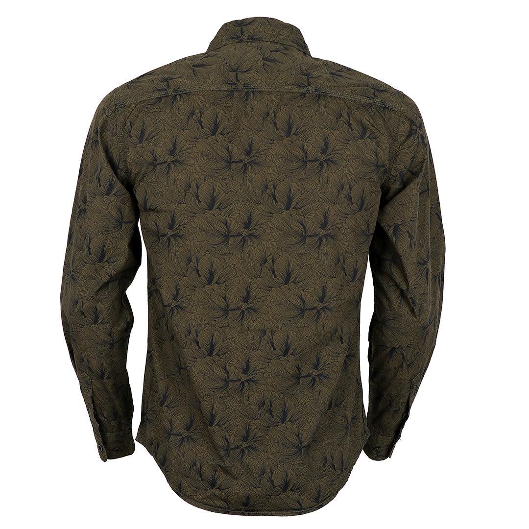 Bajieli New York City Quality Finest Floral Long Sleeve Shirt-Green - Obeezi.com