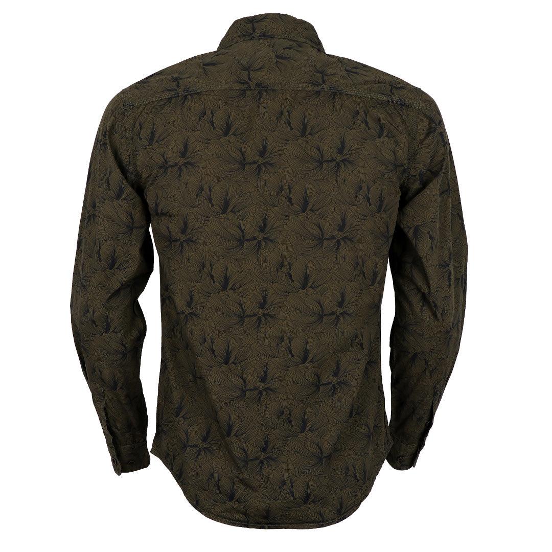 Bajieli New York City Quality Finest Floral Long Sleeve Shirt-Green - Obeezi.com