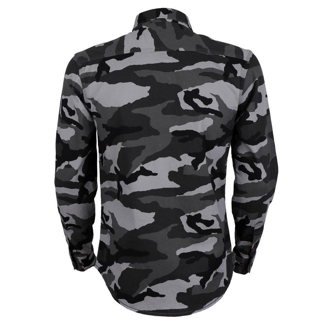 Bajieli Vintage Camo Linen Casual Men Button Down Long Sleeve Shirts - Obeezi.com