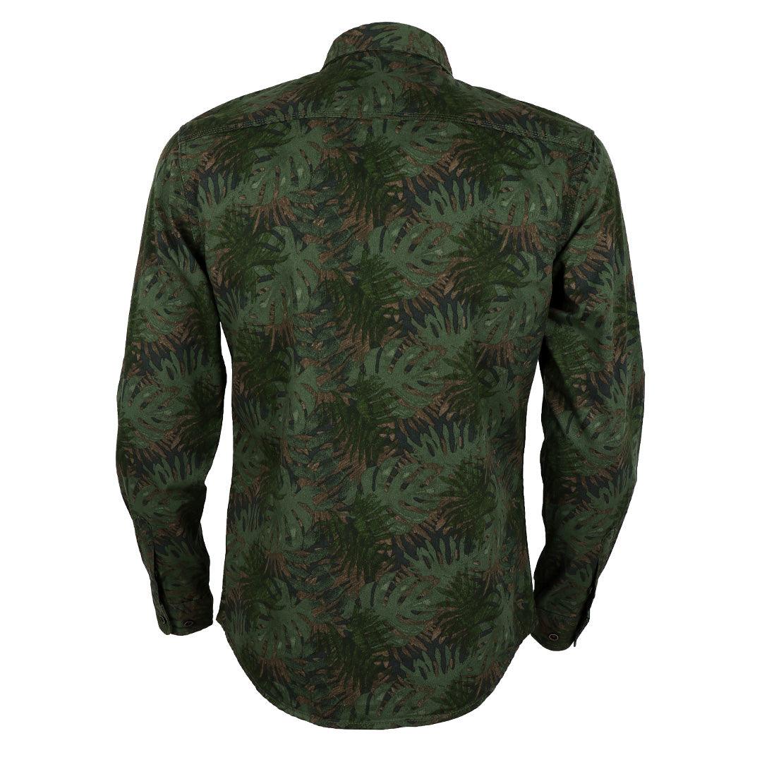 Bajieli Vintage Flowered Designed Long Sleeve Shirt- Green - Obeezi