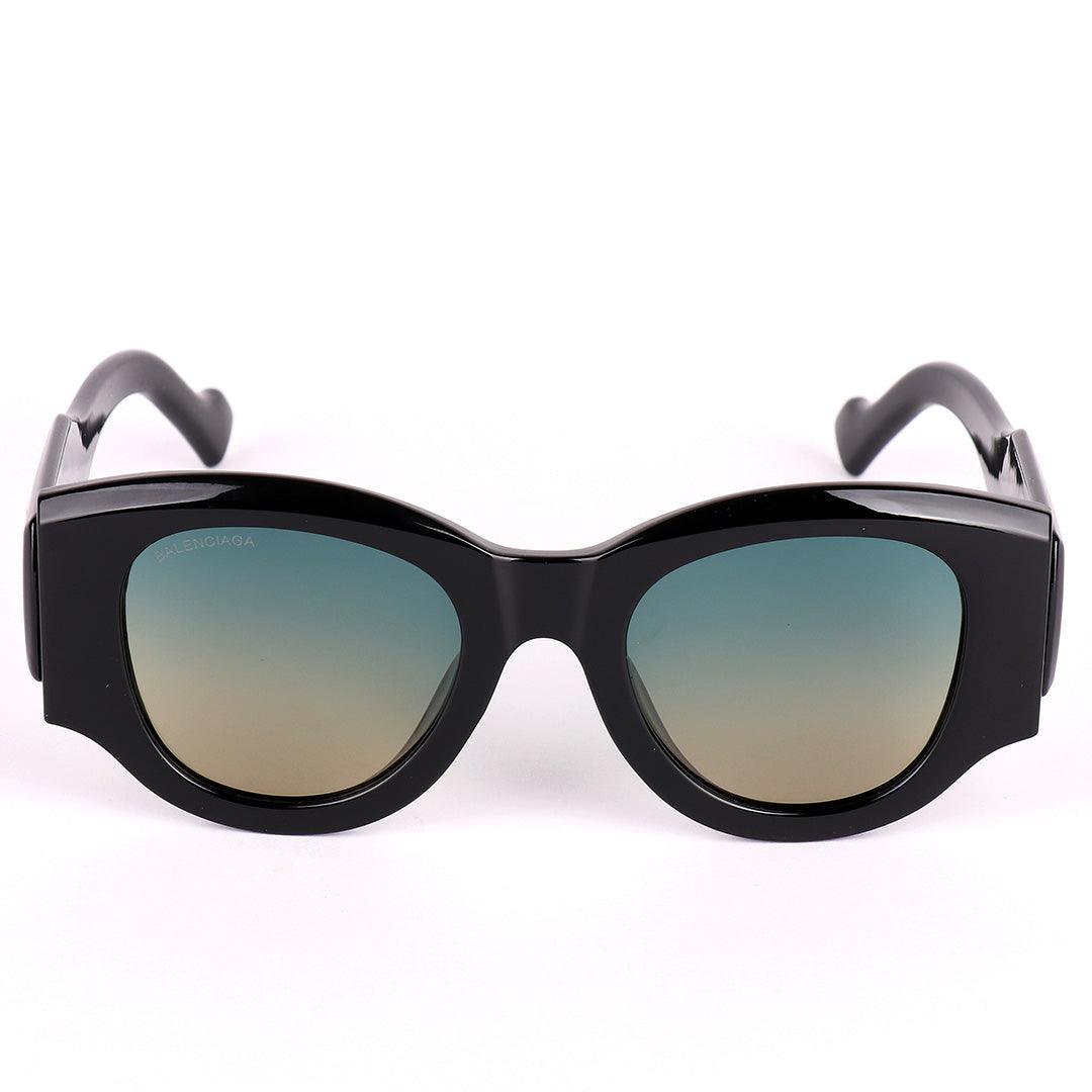 Balenciaga Gold Logo Designed Quality Black Sunglasses - Obeezi.com