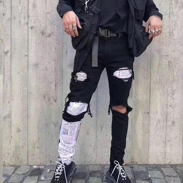 Balenciaga plain ribbed design crested jeans Trouser - Obeezi