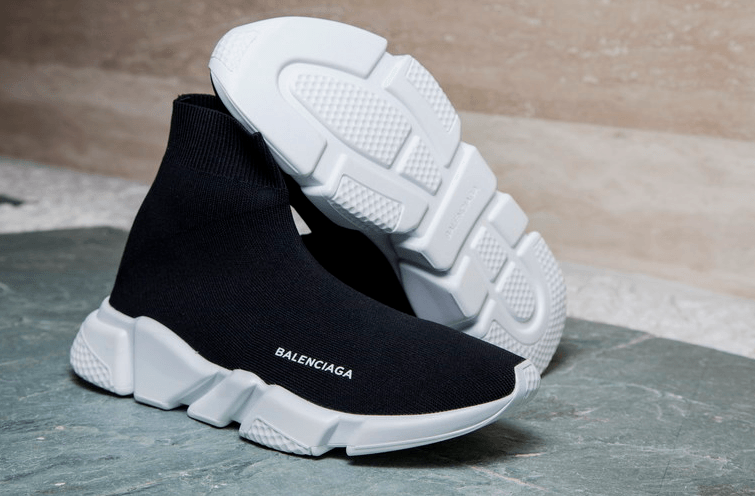 Balenciaga Stretch Mesh High Top Black Sneaker - Obeezi