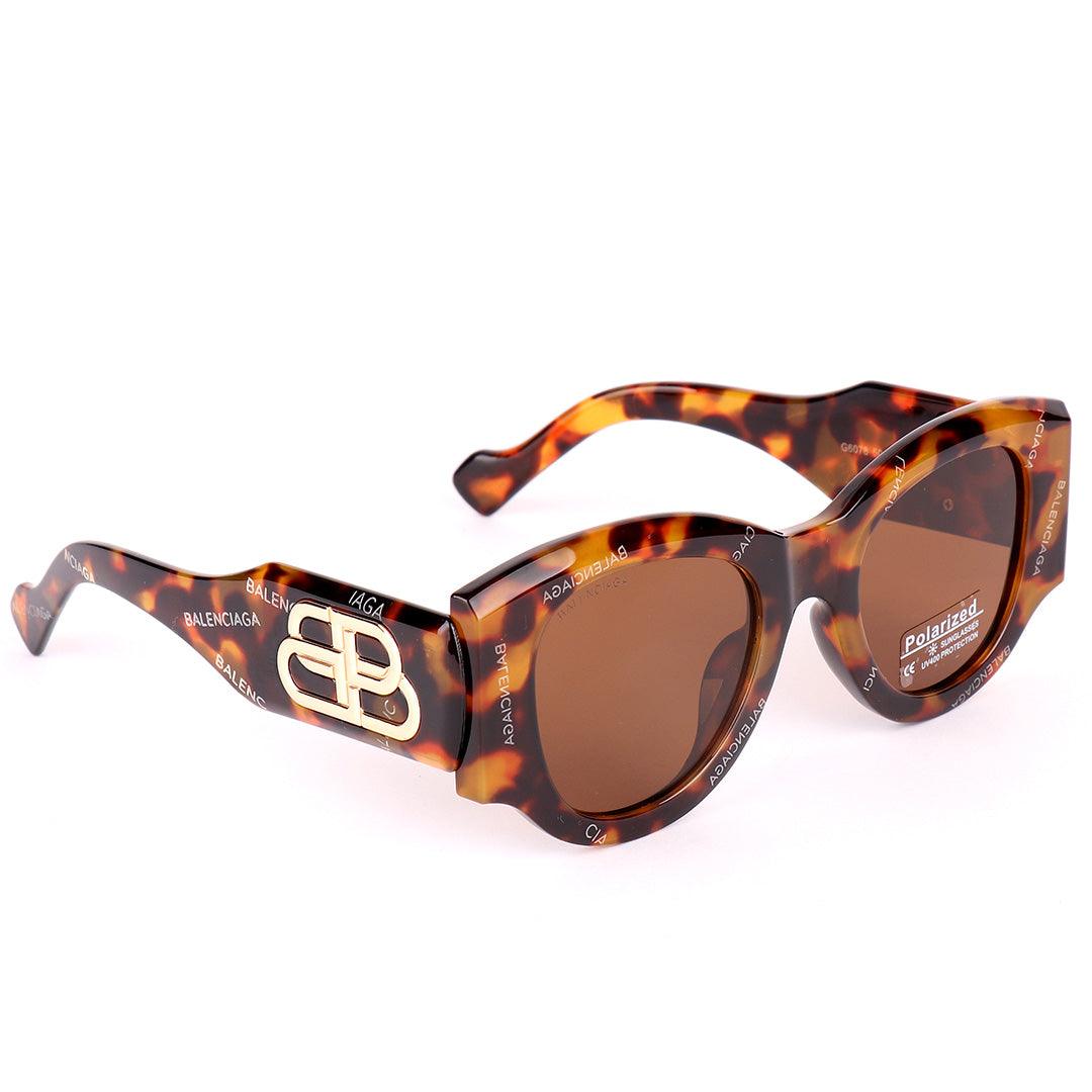 Balenciaga Tortoise Shell-Effect Dynasty Cat-Eyed With Polarized Lens Sunglasses - Obeezi.com