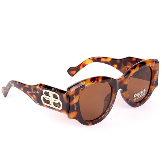 Balenciaga Tortoise Shell-Effect Dynasty Cat-Eyed With Polarized Lens Sunglasses - Obeezi.com