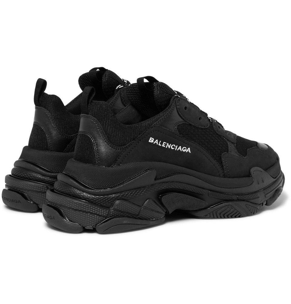 Balenciaga Triple S Sold Out Speed Runner Trainer Arena Triple Black - Obeezi