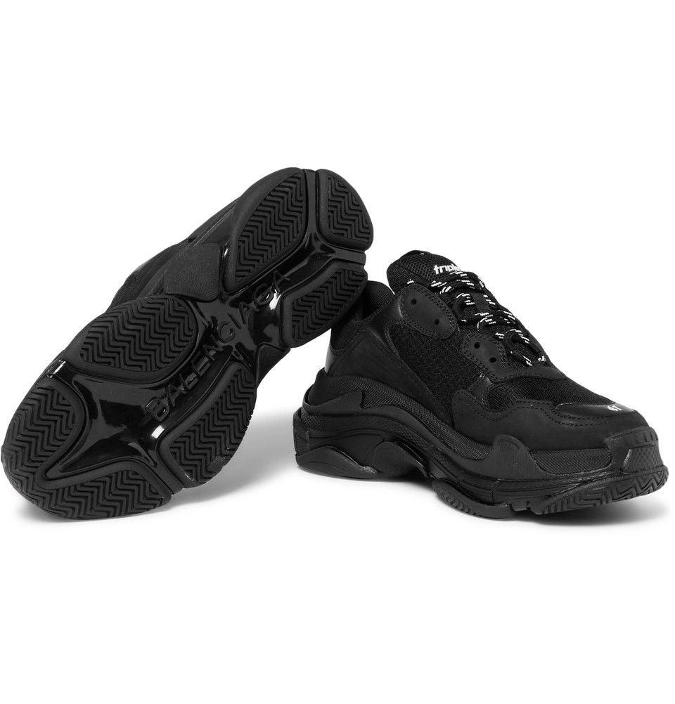 Balenciaga Triple S Sold Out Speed Runner Trainer Arena Triple Black - Obeezi
