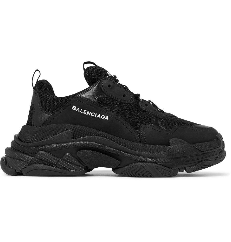 Balenciaga Triple S Sold Out Speed Runner Trainer Arena Triple Black - Obeezi