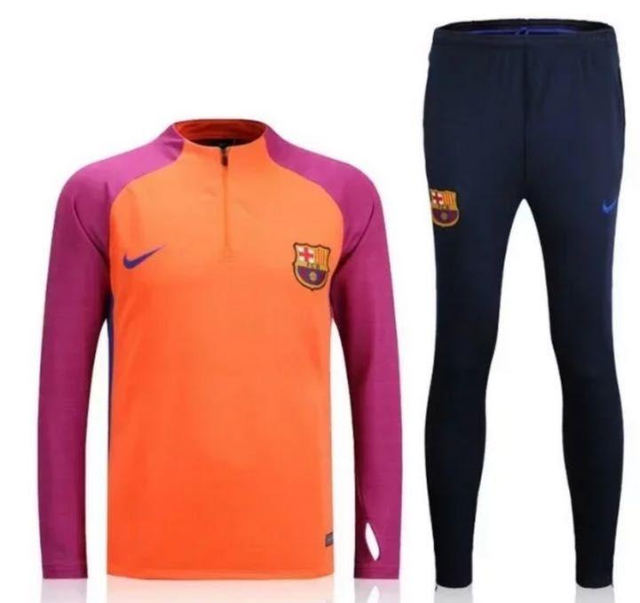 Barcelona F C B 16/17 Men Orange Tracksuit - Obeezi