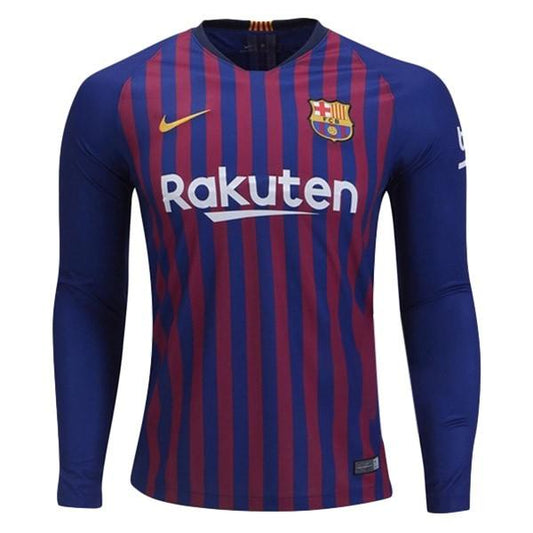 Barcelona Home 2018/2019 Longsleeve Jersey - Obeezi