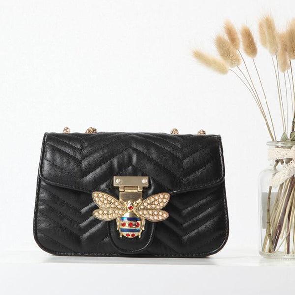 Bartier Love Butterfly Detail Black Handbag - Obeezi.com