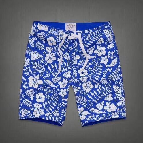Beach Fashion Wear Floral Pattern Short White/Navy - Obeezi