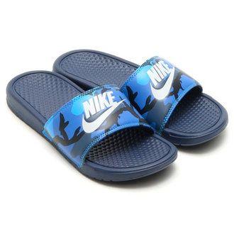 Benassi JDI Print Blue Multi-colour Slippers - Obeezi