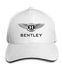 Bentley Motors Sandwich Baseball Unisex Adjustable White Cap - Obeezi.com