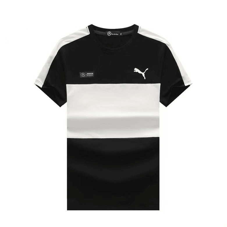 Benz AMG Petronas Motorsport Horizontal Blocked Designed-White Black - Obeezi.com