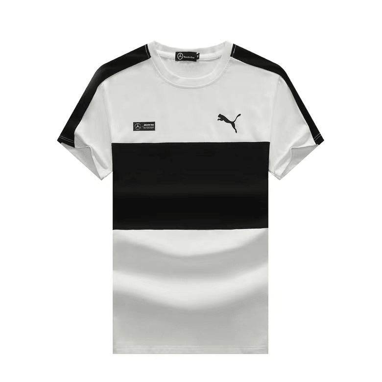 Benz AMG Petronas Motorsport Pm Logo Designed-White Black - Obeezi.com
