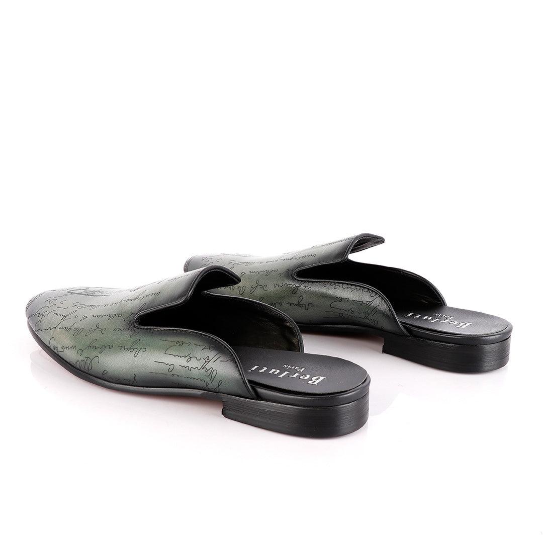 Berluti Crested Slip On Green Half shoe - Obeezi