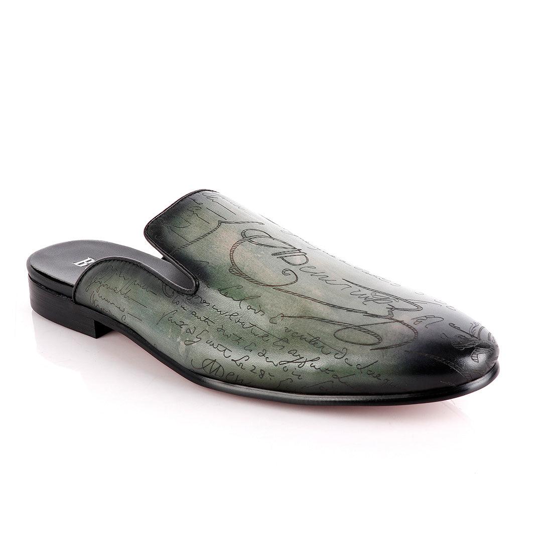 Berluti Crested Slip On Green Half shoe - Obeezi