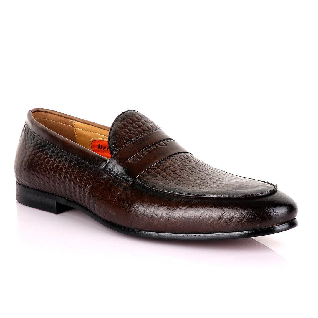 Berluti Crocodile Leather Men's Shoe-Coffee - Obeezi