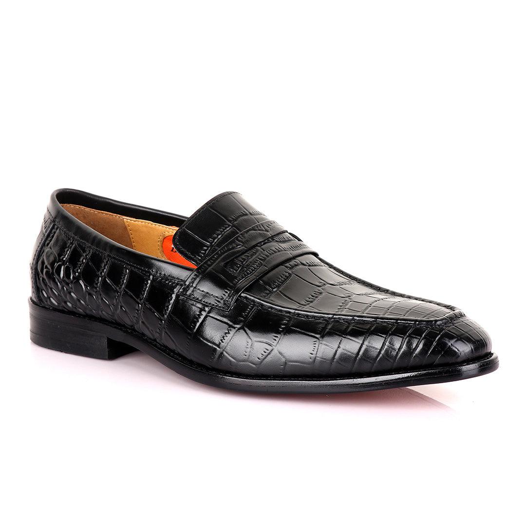 Berluti Full Black crocodile Skin - Obeezi